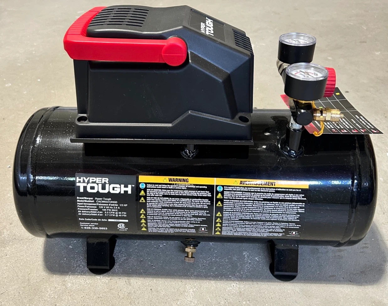 Hyper Tough 3-Gallon Air Compressor - photo 2