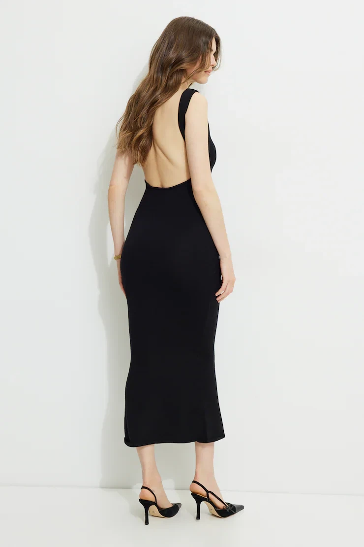 Dynamite Open Back Midi Sweater Dress - photo 2