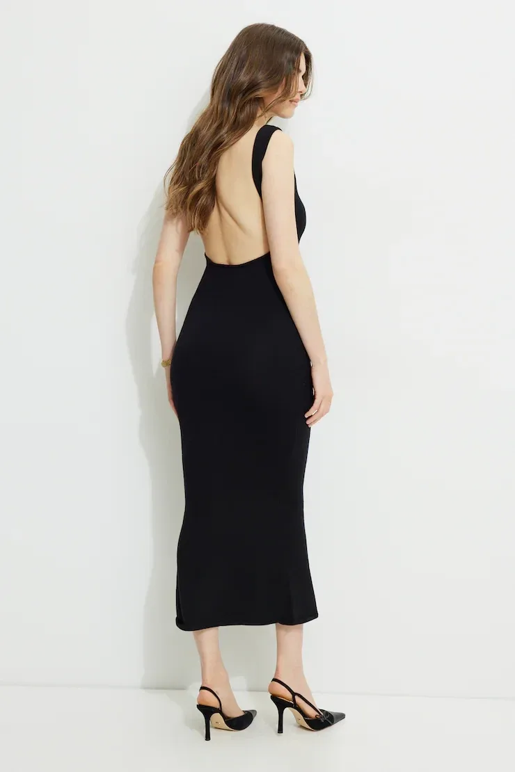 Dynamite Open Back Midi Sweater Dress - photo 2