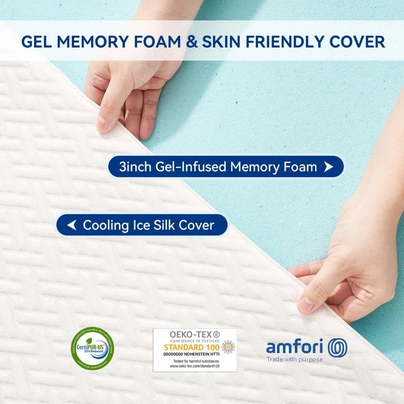 Memory Foam Mattress Topper King Size Mattress - photo 2