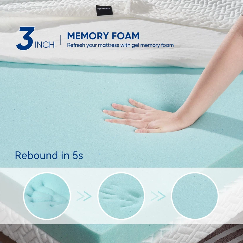 Memory Foam Mattress Topper King Size Mattress - photo 3