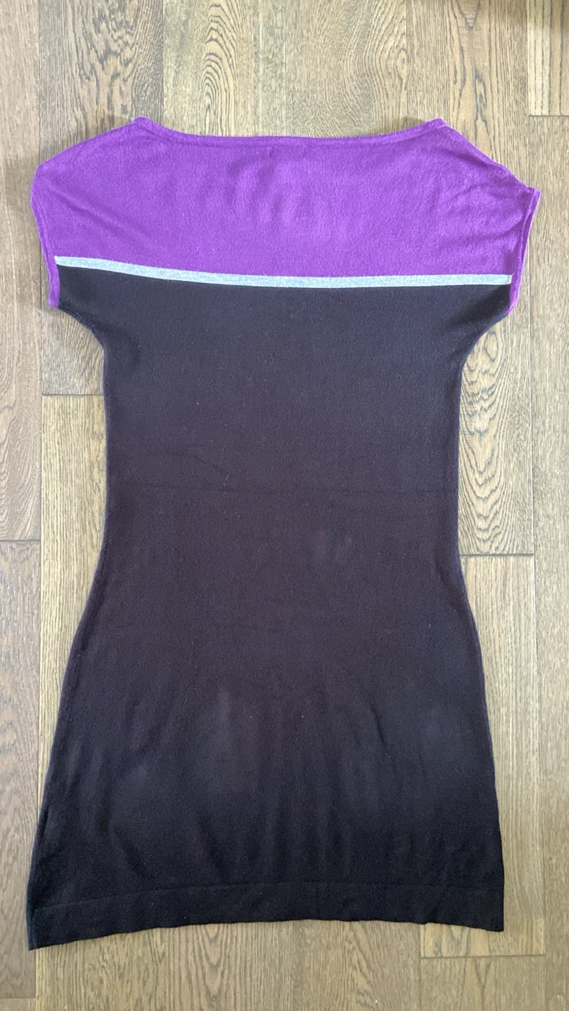 Dynamite Purple and Black Colorblock Knit Dress Size S - photo 4