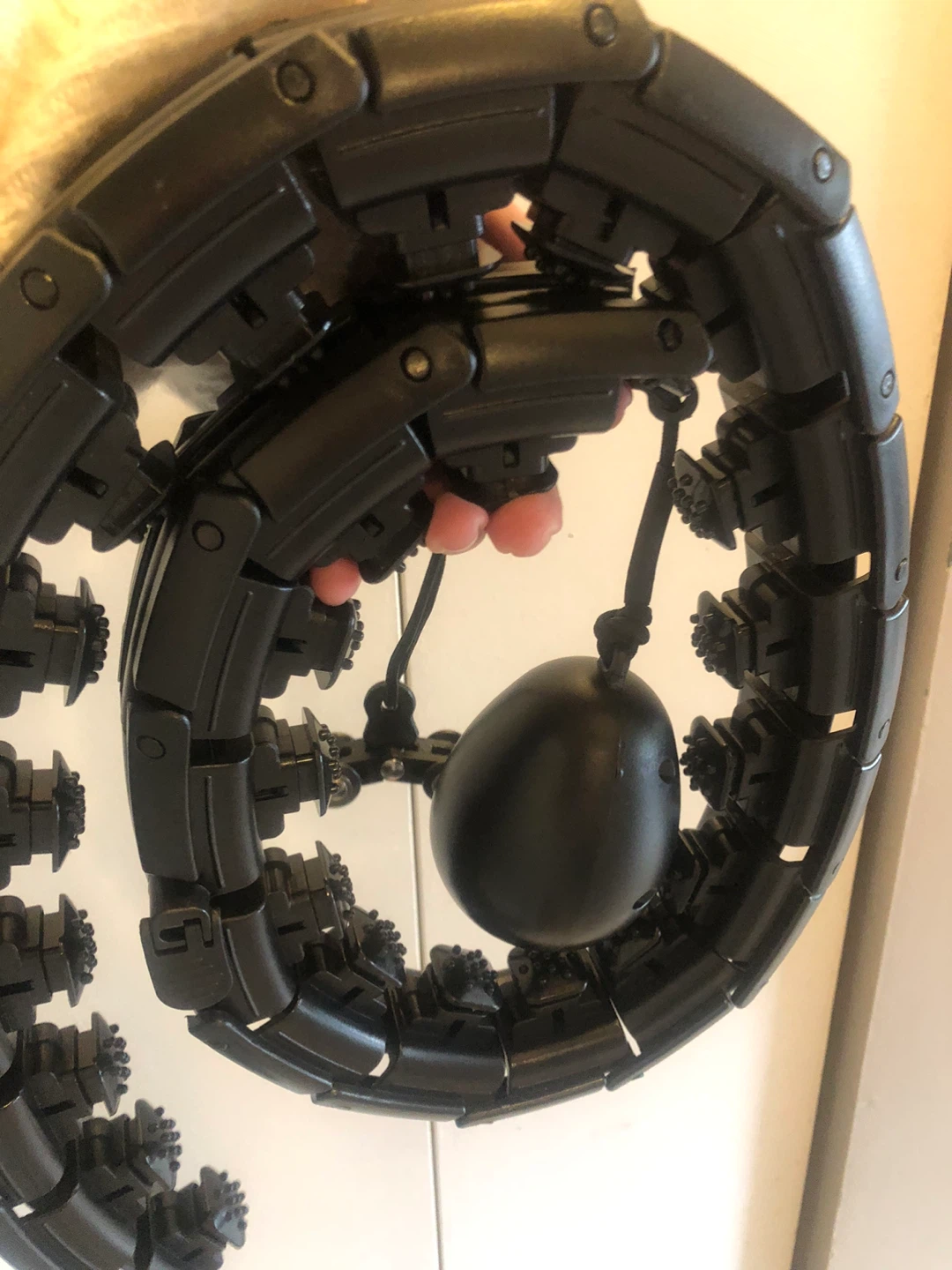 Adjustable Black Weighted Exercise Hula Hoop