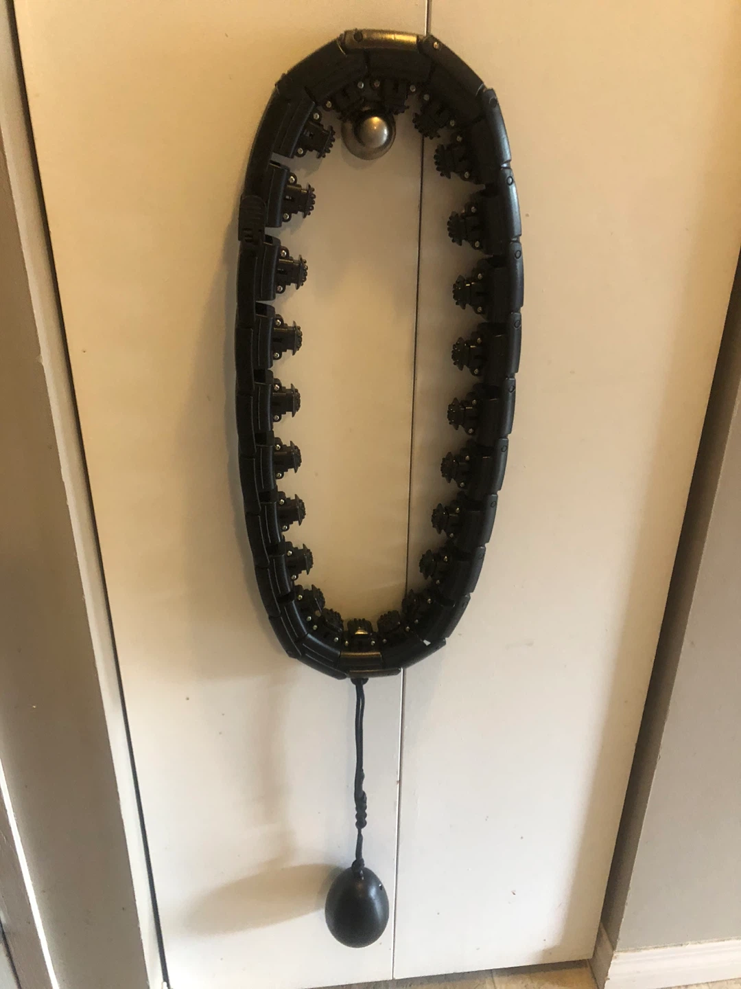 Adjustable Black Weighted Exercise Hula Hoop - photo 4