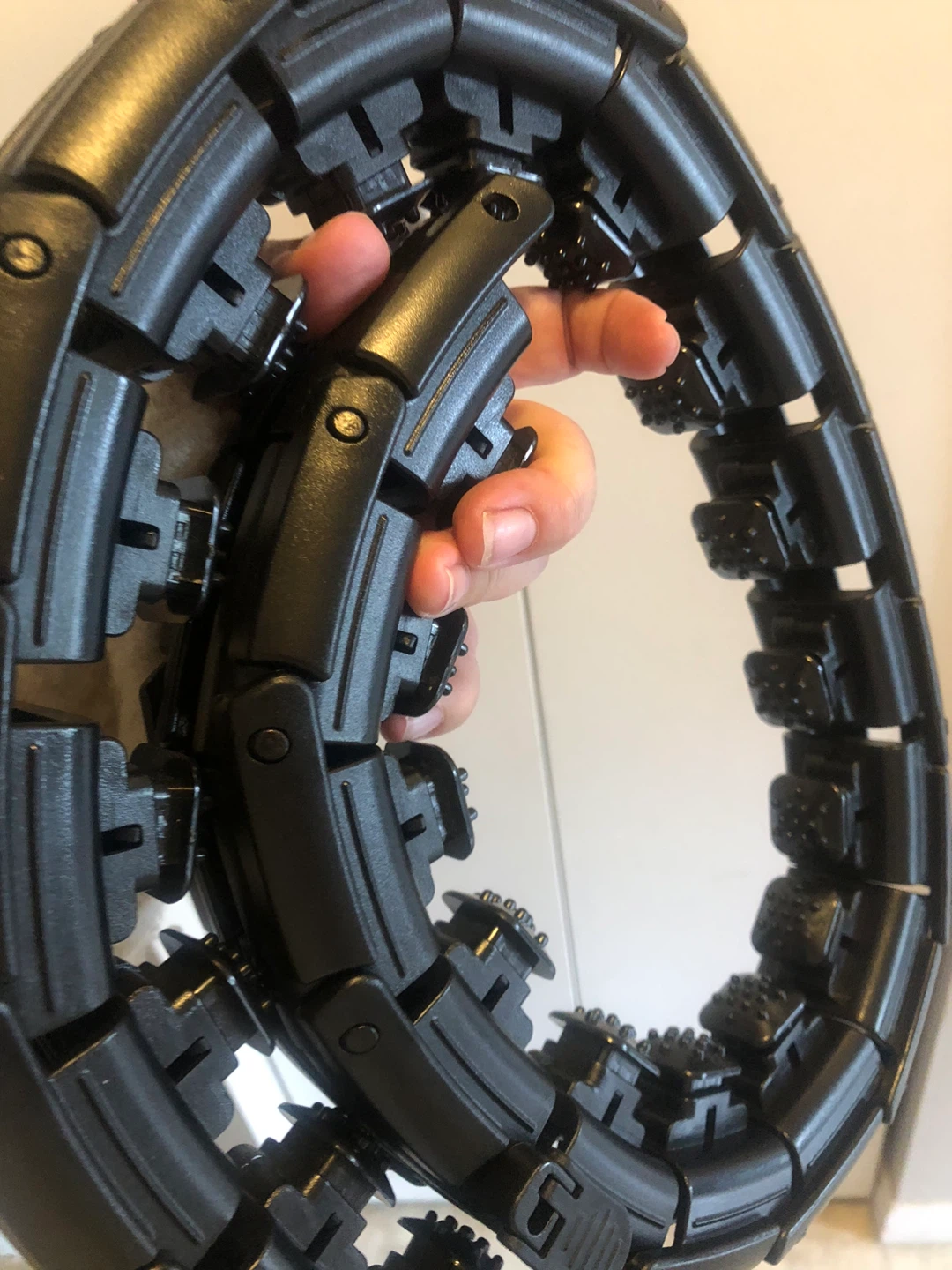 Adjustable Black Weighted Exercise Hula Hoop - photo 5
