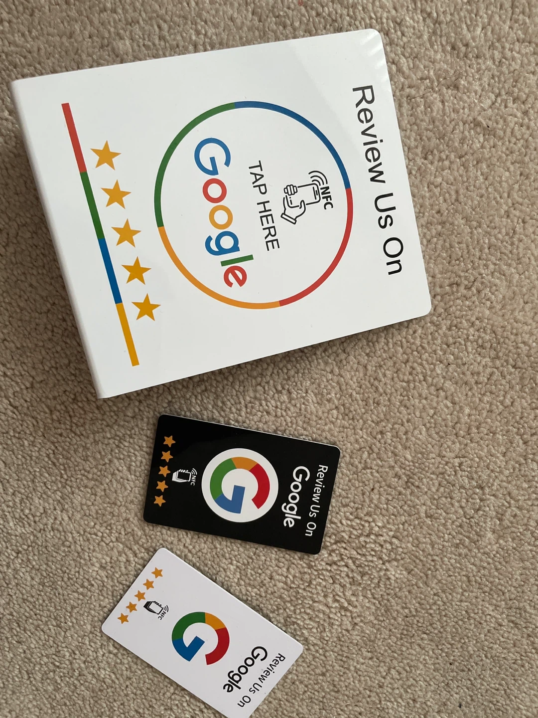 Google Review NFC Card And Stands For Local Businesses