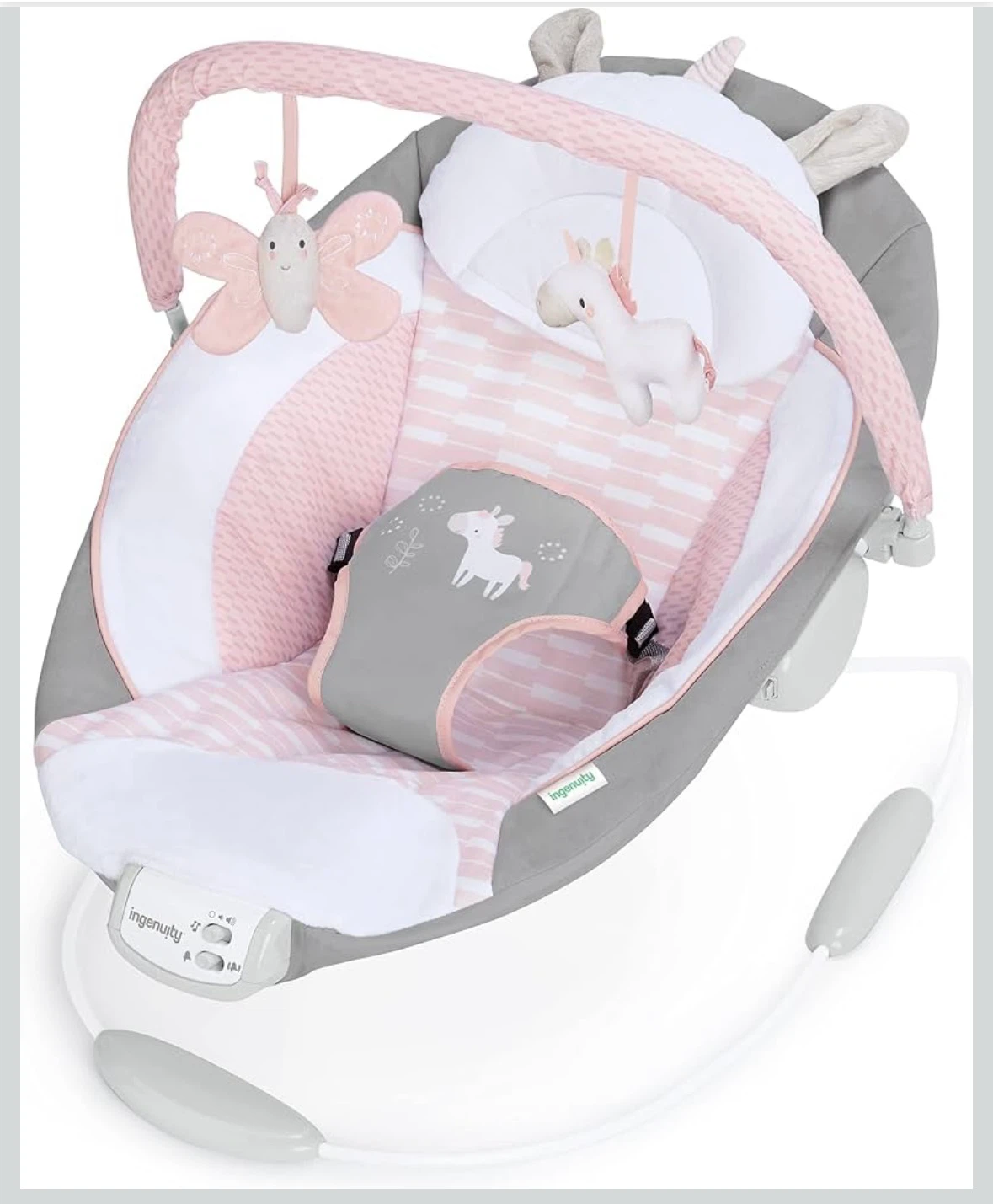Ingenuity Soothing Bouncer - Flora the Unicorn - photo 2
