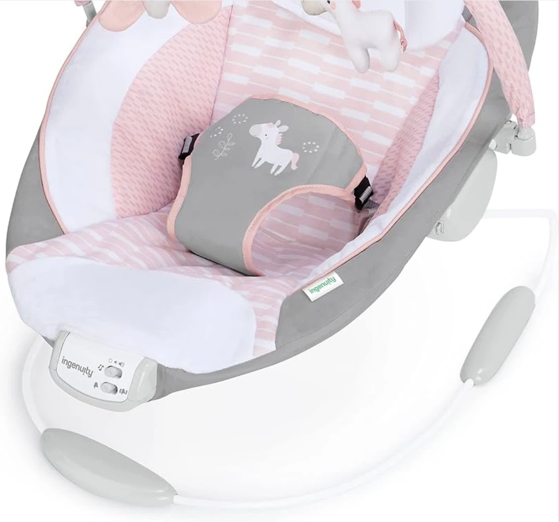 Ingenuity Soothing Bouncer - Flora the Unicorn - photo 3