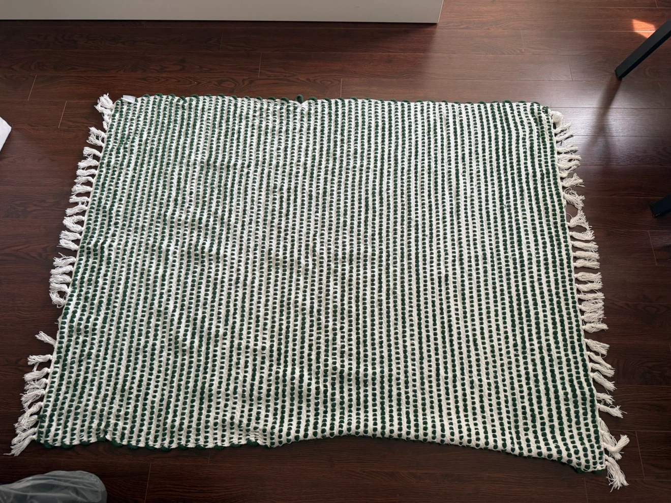 Green and white Wool blanket - photo 2