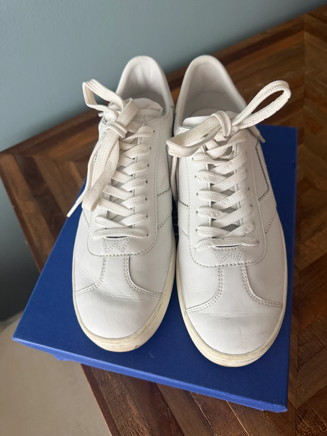 Stuart Weitzman White Leather Sneakers