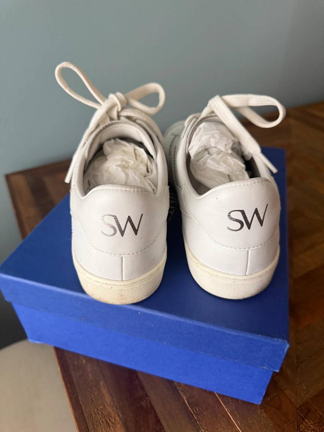 Stuart Weitzman White Leather Sneakers - photo 3