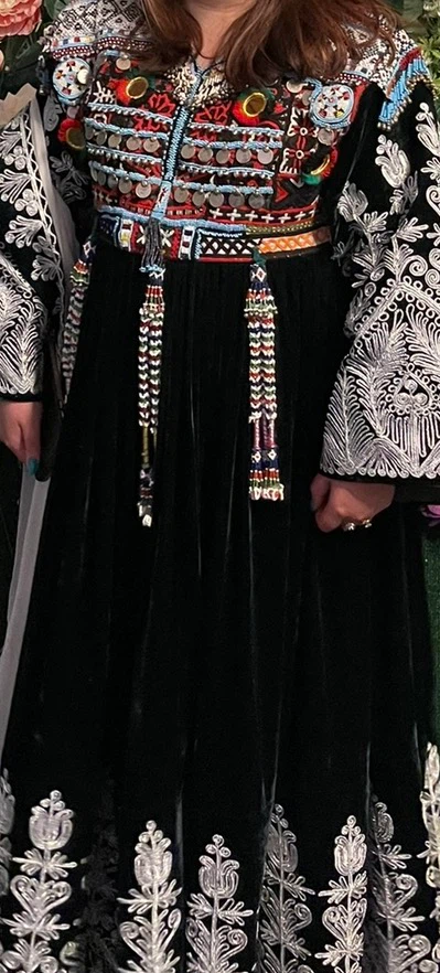 Traditional Embroidered Velvet Dress