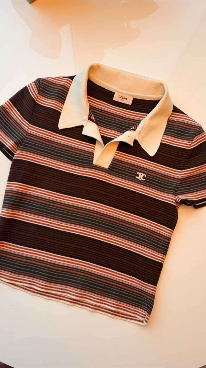 Celine Striped Polo Shirt - photo 3