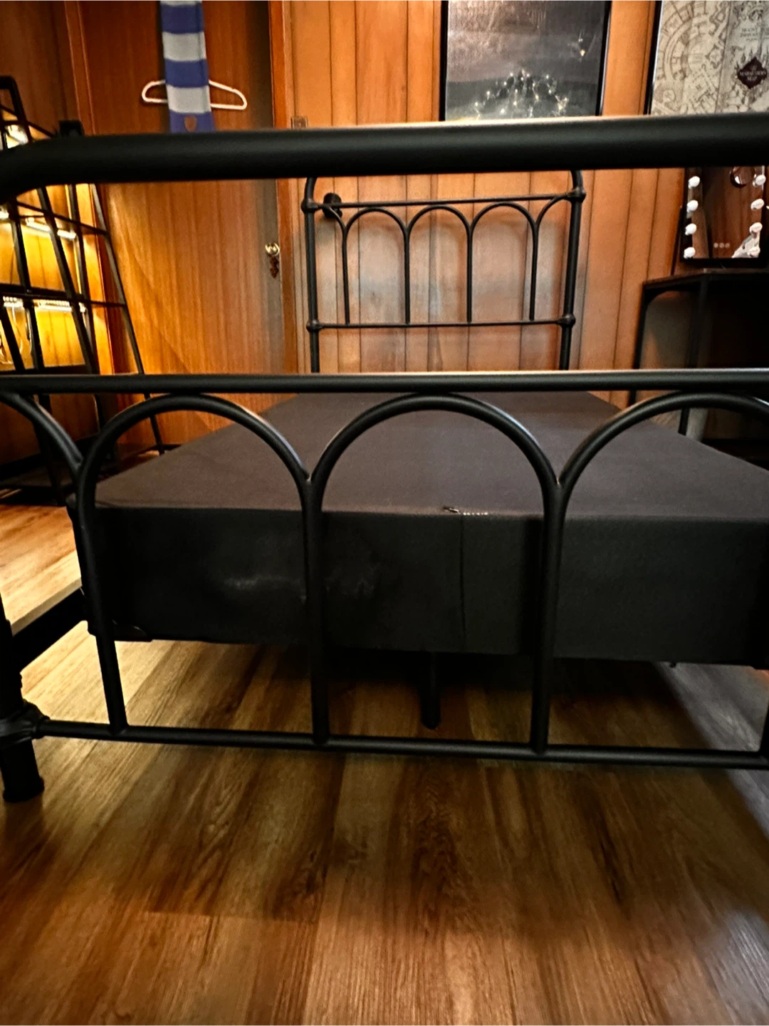 Black Metal Twin Bed Frame - photo 2