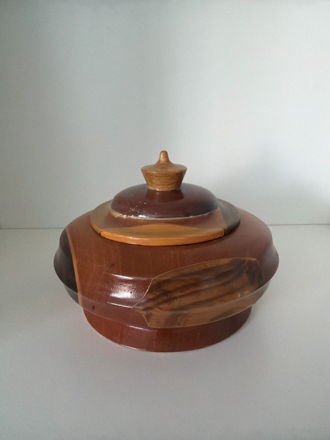 Handcrafted Wooden Lidded Bowl