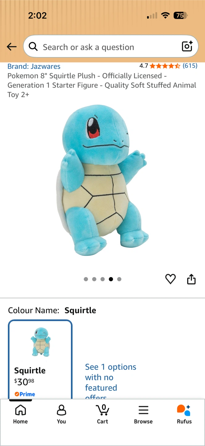 NEW Squirtle Pokemon Plush - photo 3