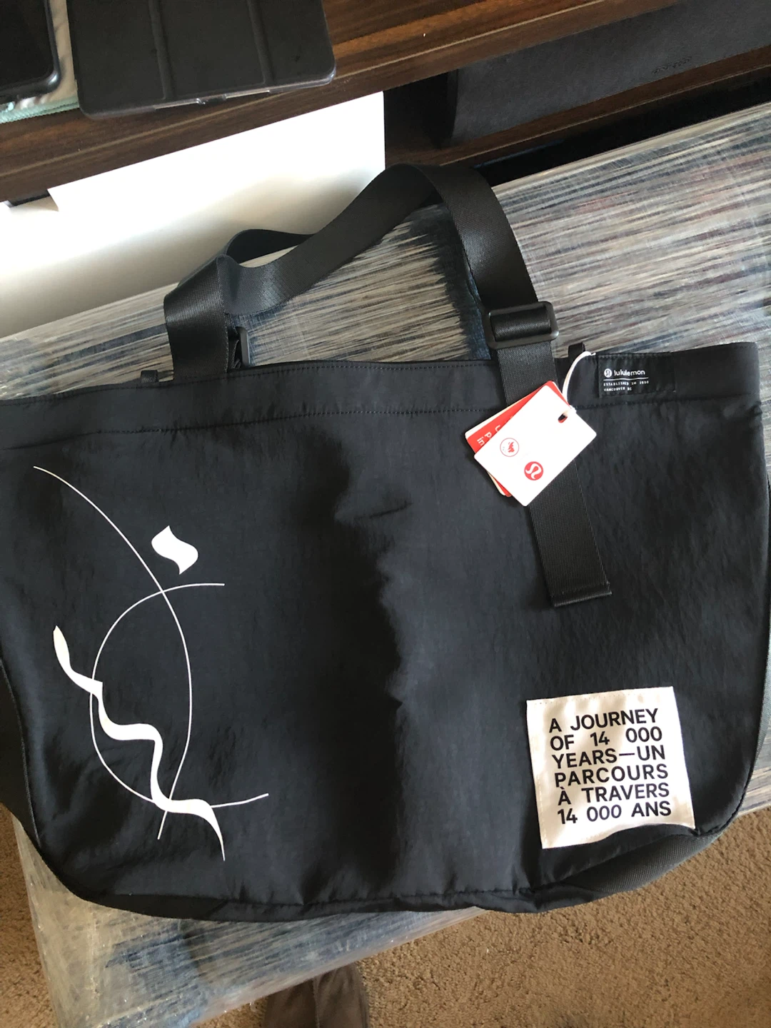 Lululemon Black Tote Bag