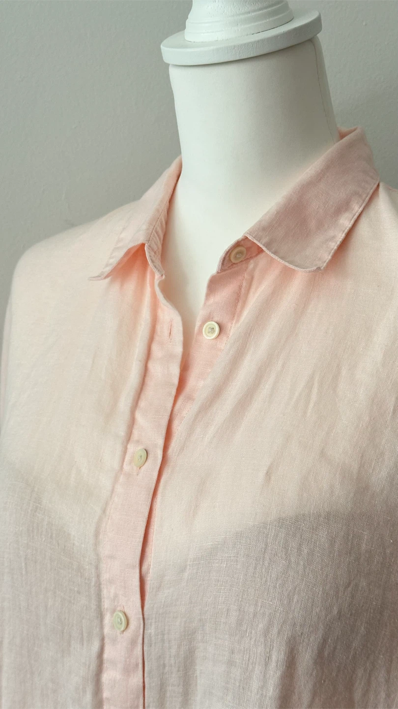 Uniqlo light pink linen Shirt M