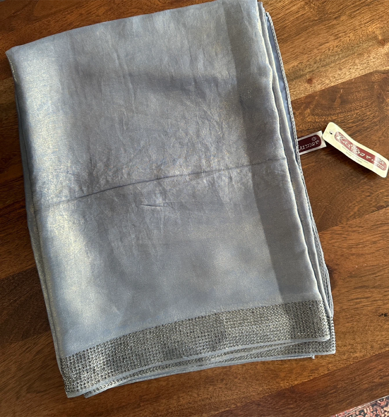 Shimmer Scarf with Rhinestone Detail