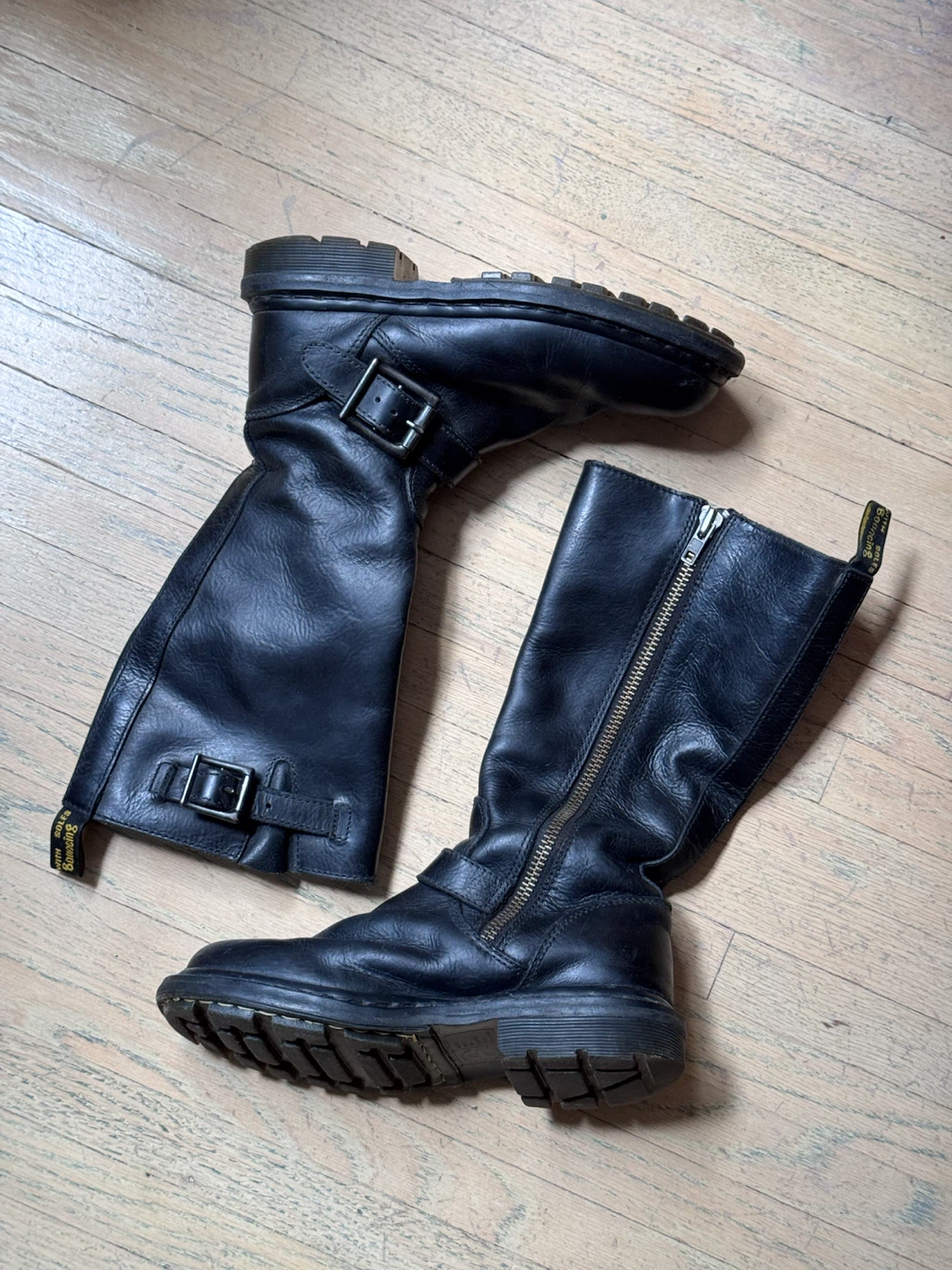 Women’s Dr. Martens Black Leather Motorcycle Boots