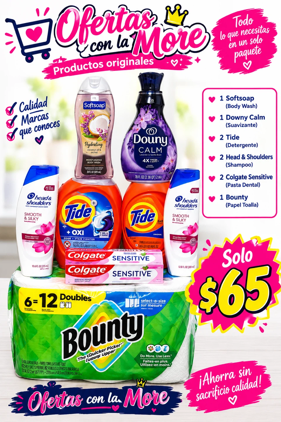 🔥 COMBO DE PRODUCTOS ORIGINALES — SOLO $65 🔥
