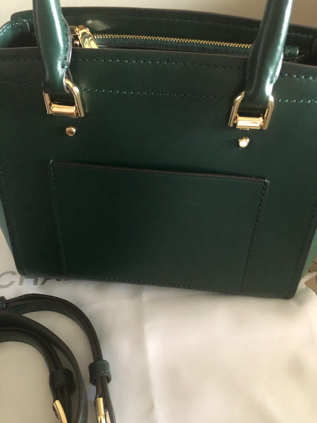 Michael Kors dark green leather handbag - photo 3