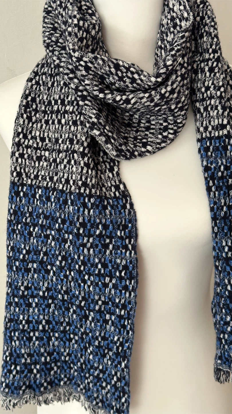 J.Crew Blue and Black Tweed Scarf - photo 3