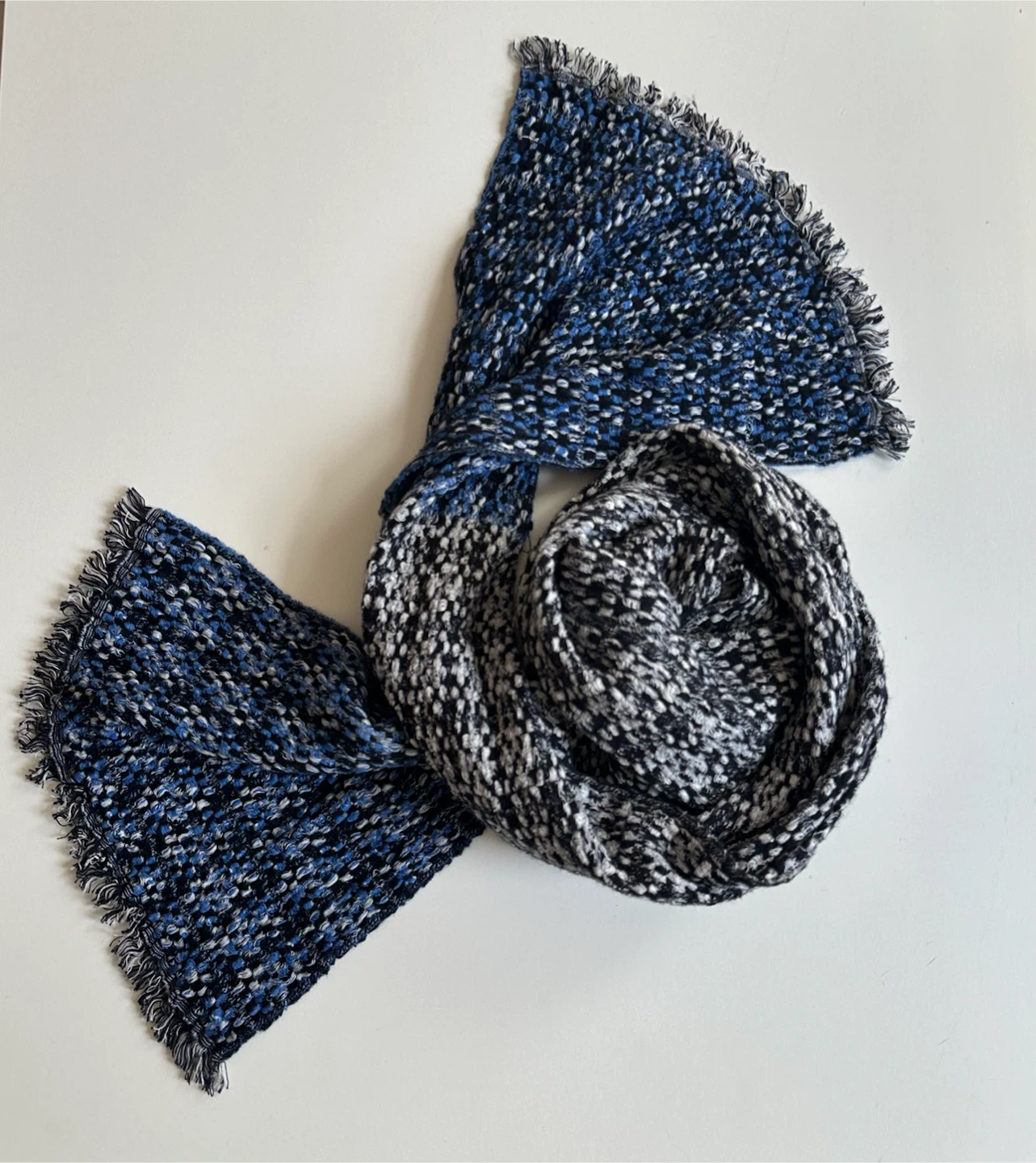 J.Crew Blue and Black Tweed Scarf - photo 4