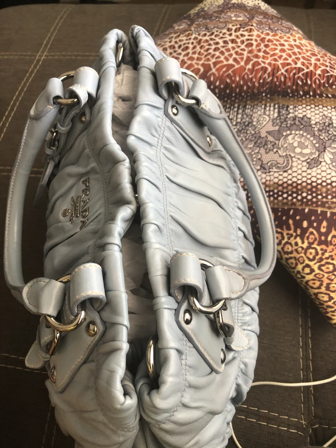 Prada Baby Blue Leather Handbag - photo 2