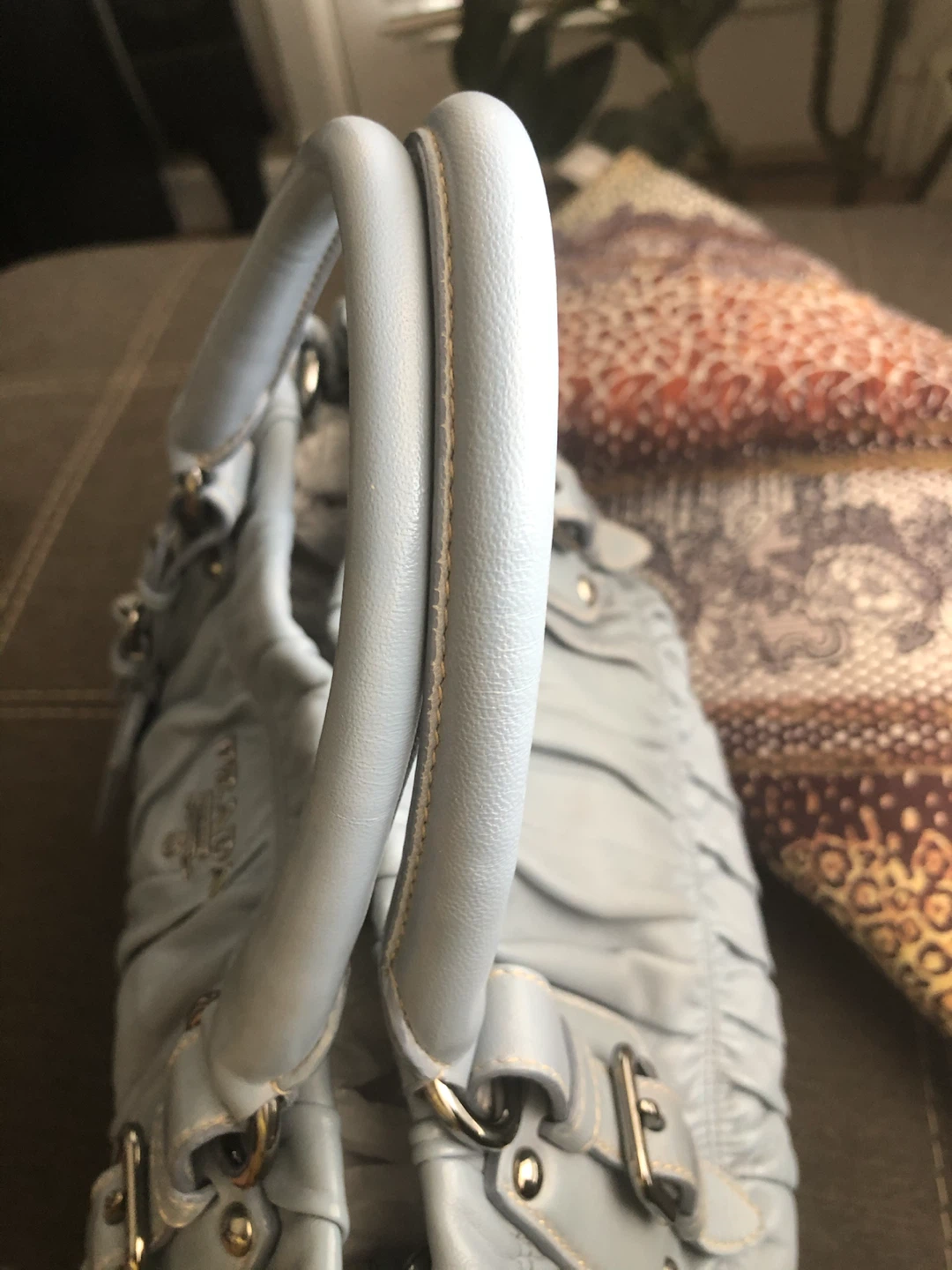 Prada Baby Blue Leather Handbag - photo 5