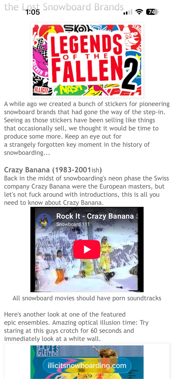 RARE! CRAZY BANANA EL CANON VINTAGE SNOWBOARD RETRO GRAR - photo 5