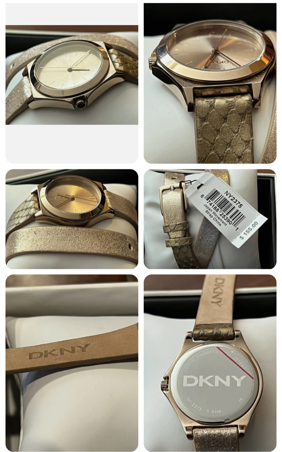 New, DKNY Gold Tone Wrap Watch NY2375 - photo 2