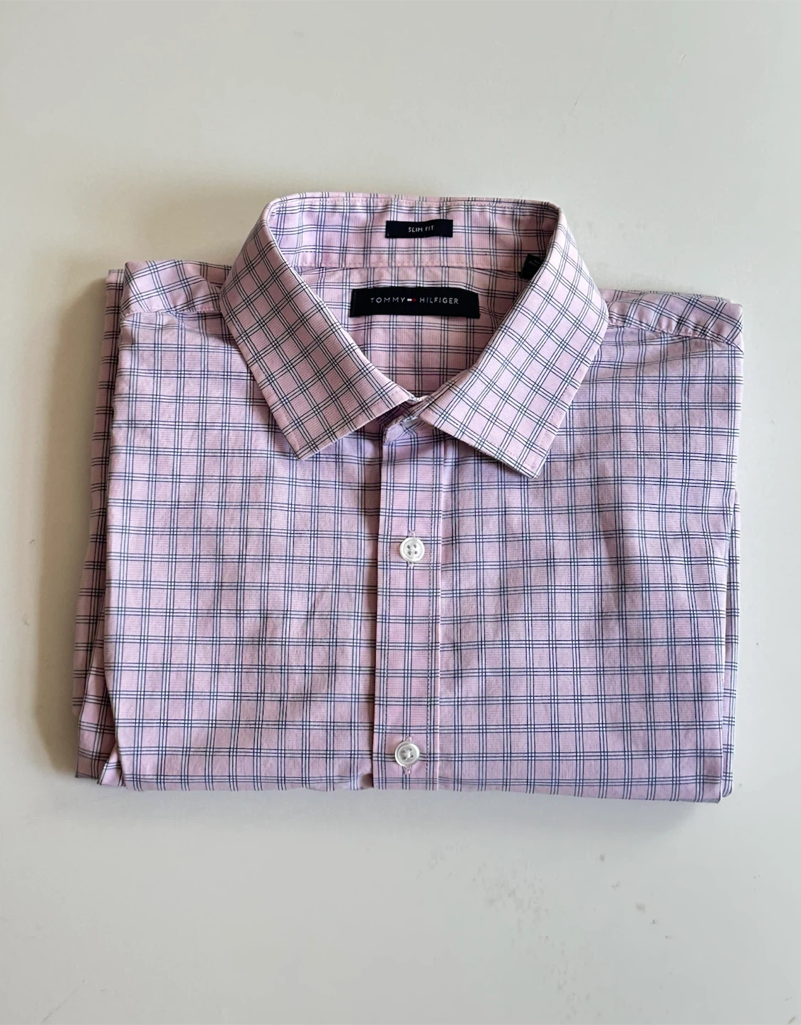 Tommy Hilfiger Button Down Shirt pink plaid - Slim Fit M, L - photo 2