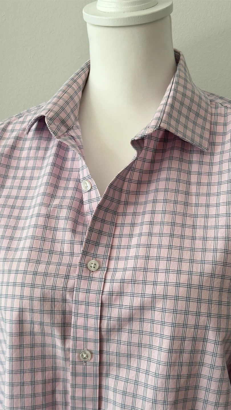 Tommy Hilfiger Button Down Shirt pink plaid - Slim Fit M, L - photo 5