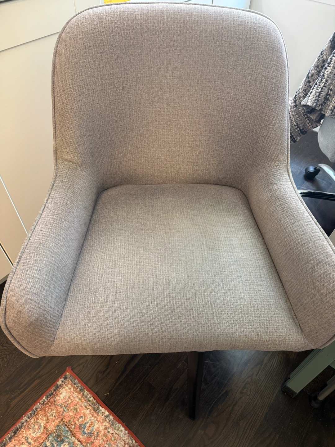 Gray swivel office chair