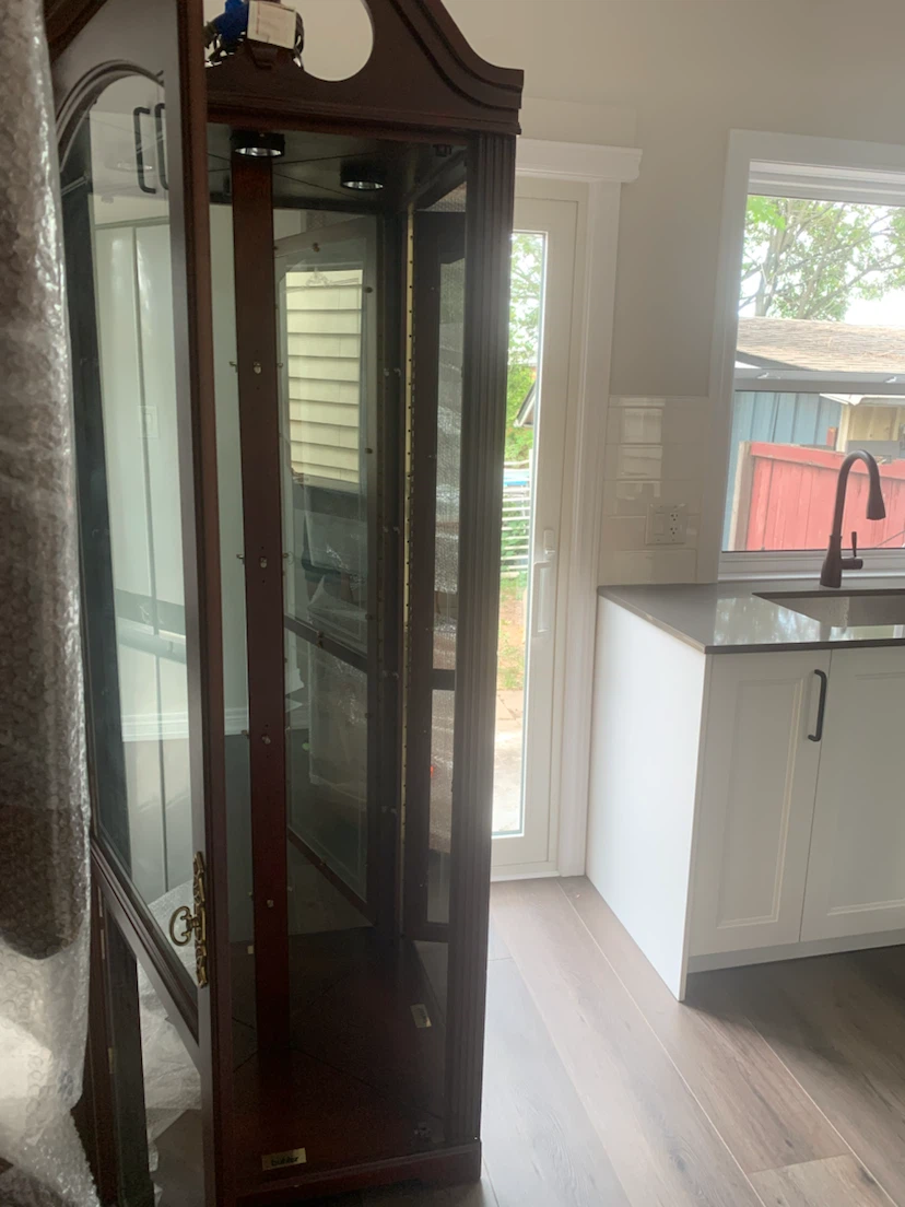 Buhler corner display cabinet