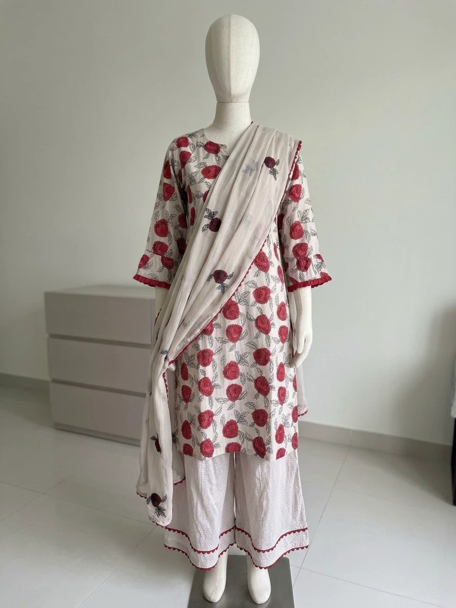 Floral Print Kurta Set