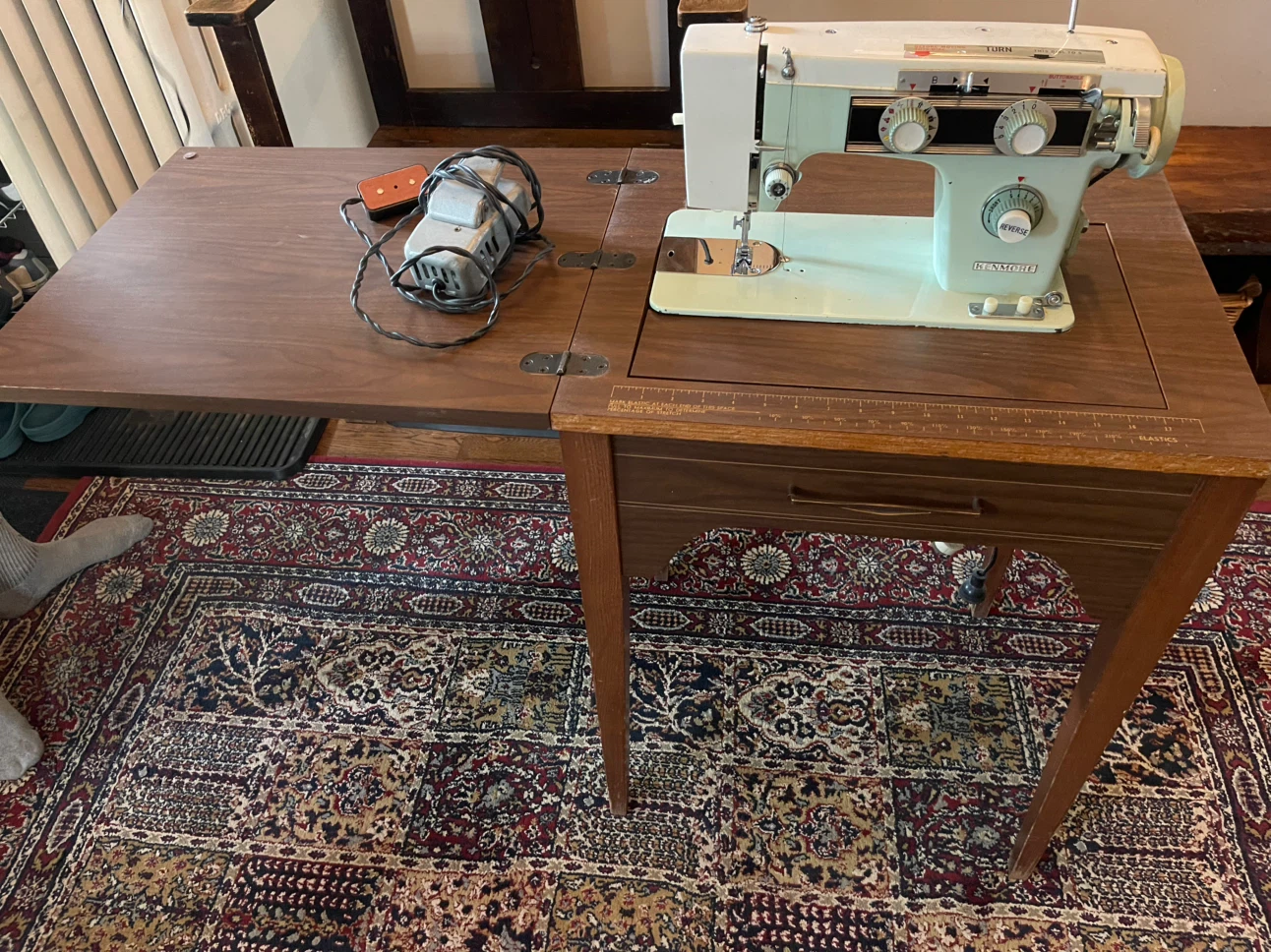 Vintage Kenmore Sewing Machine with Cabinet