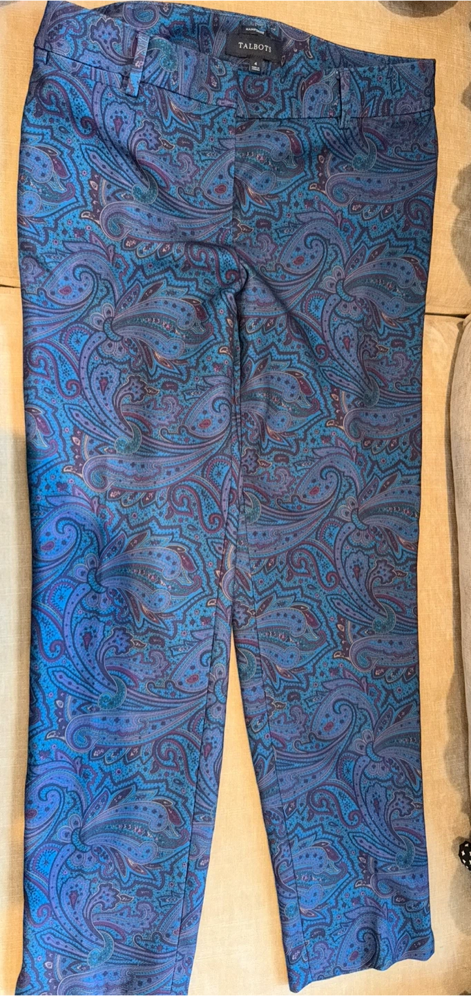Talbots Paisley Print Pants