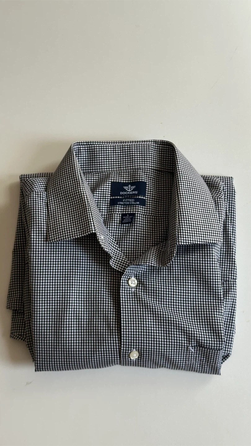 Dockers Gingham Button-Down Shirt L