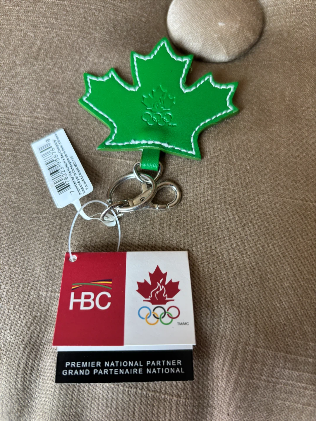 HBC 2005 Olympic Maple Leaf Keychain