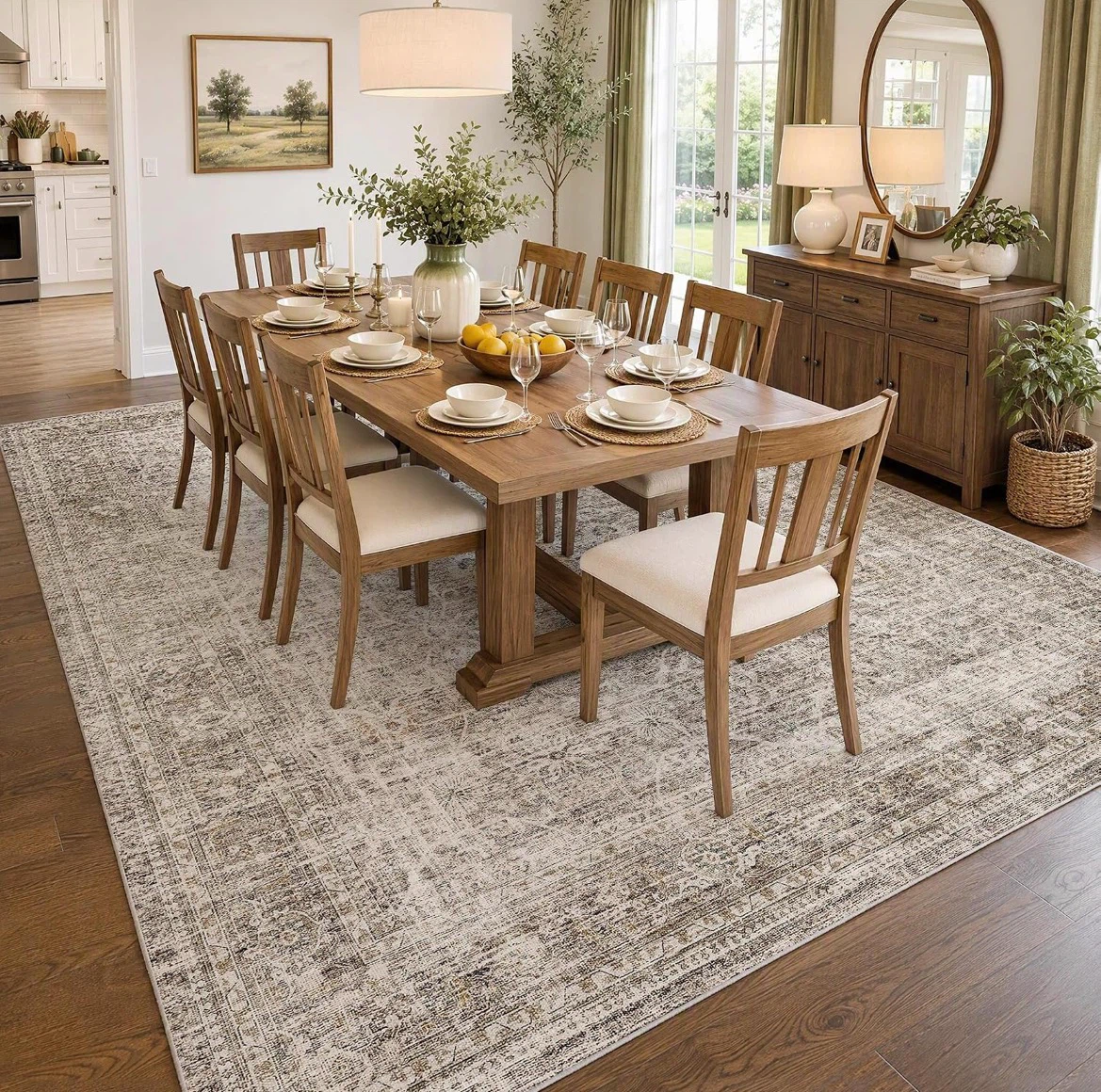 6x9 Vintage Style Distressed Area Rug - photo 2