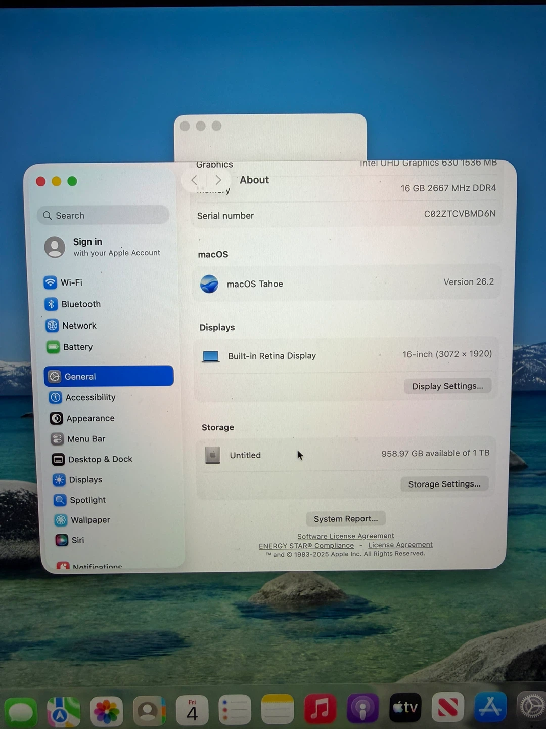 2019 16-inch MacBook Pro I9 16GB RAM 1TB SSD, Fully Functional - photo 3