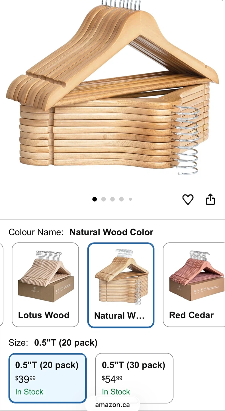 Wooden Clothing hangers - Packs of 10 - photo 5