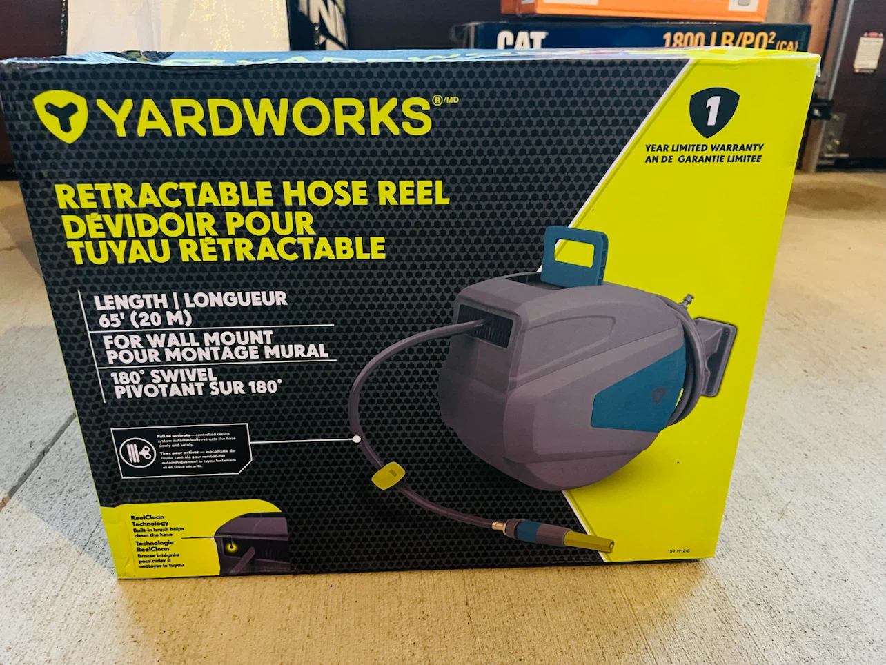 Yardworks Retractable Hose Reel 65-ft - photo 2