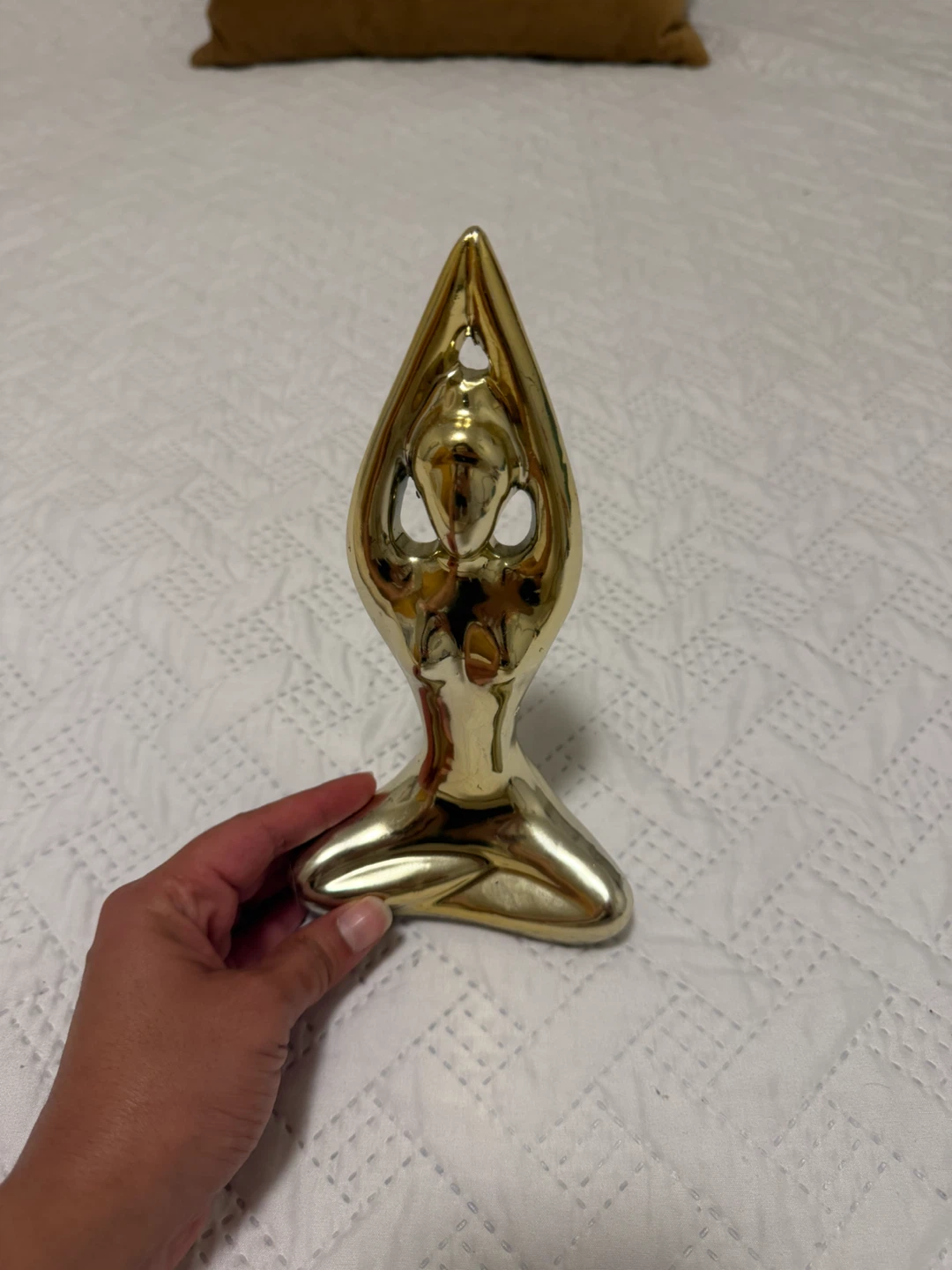 Gold Tone Yoga Pose Figurine