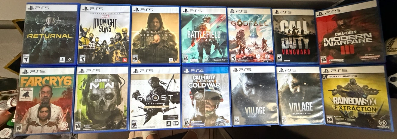 Assorted PlayStation 5 and PlayStation 4 Video Games