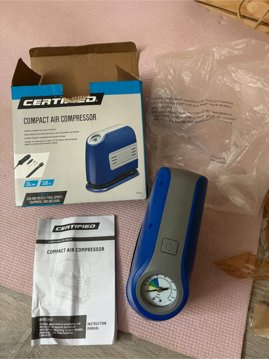 MOVING SALE: Certified Compact Air Compressor - photo 2