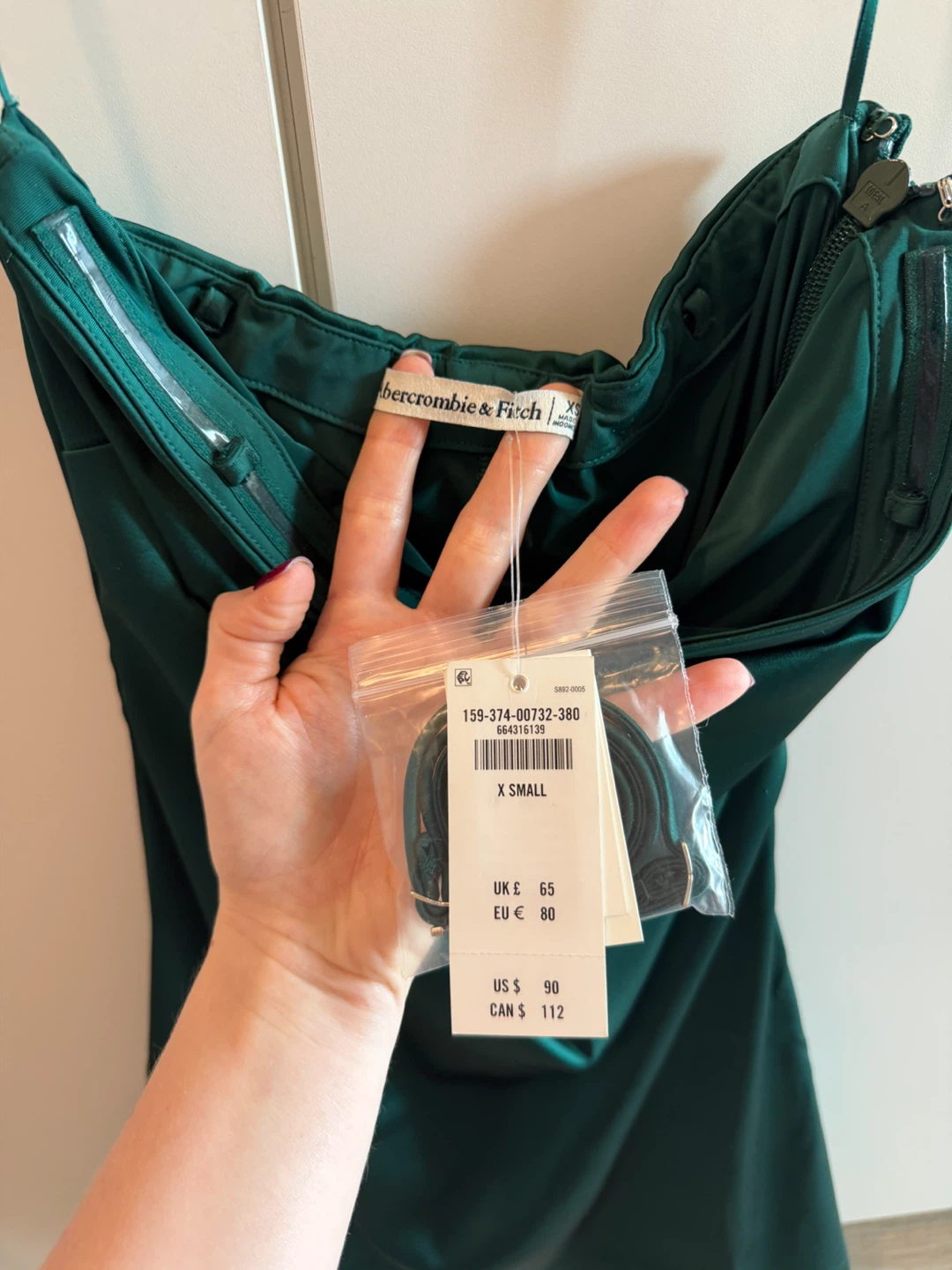 Abercrombie & Fitch Strapless Mini Dress Green - photo 2