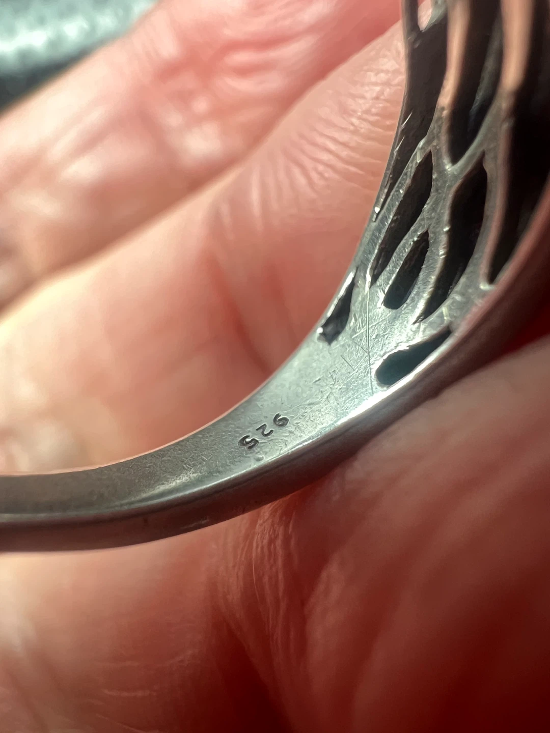 925 silver and blue , white diamonds - photo 2